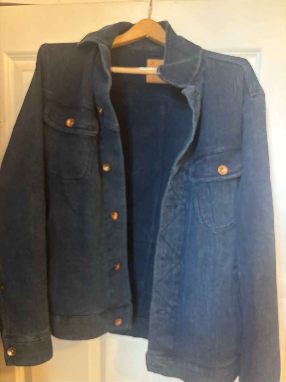 Taylor Stitch Blue Corduroy Shirt Jacket